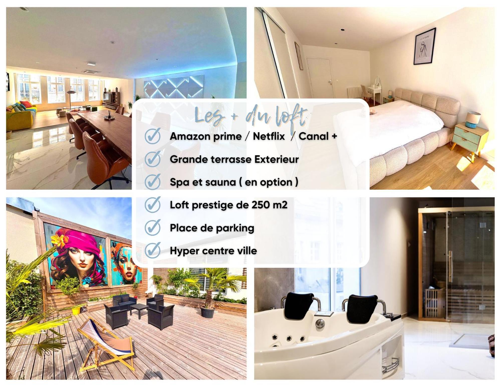 Loft 250 M2 Toit Terrasse Parking Netflix